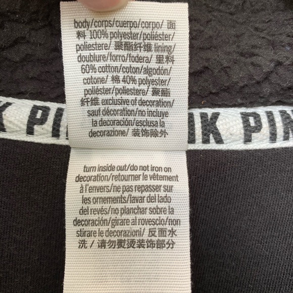 PINK VS grey thick sherpa full zip cozy sweater - Picture 16 of 16